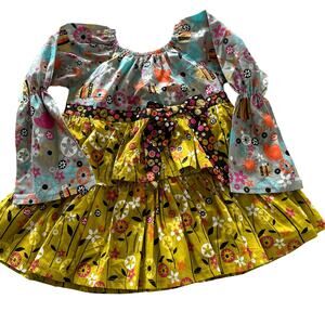Jelly the Pug Nicola Playwear Tunic Top - Size 4T - Bee Floral